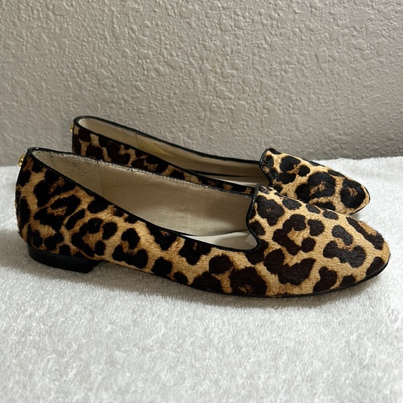 MICHAEL Michael Kors Cow Hair Leopard Print Ballet Flat Loafer Size 7 - Picture 1 of 8